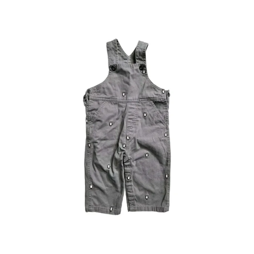 kitestrings boys Overalls‎ Gray Penguins  12 Months Lot Of 2